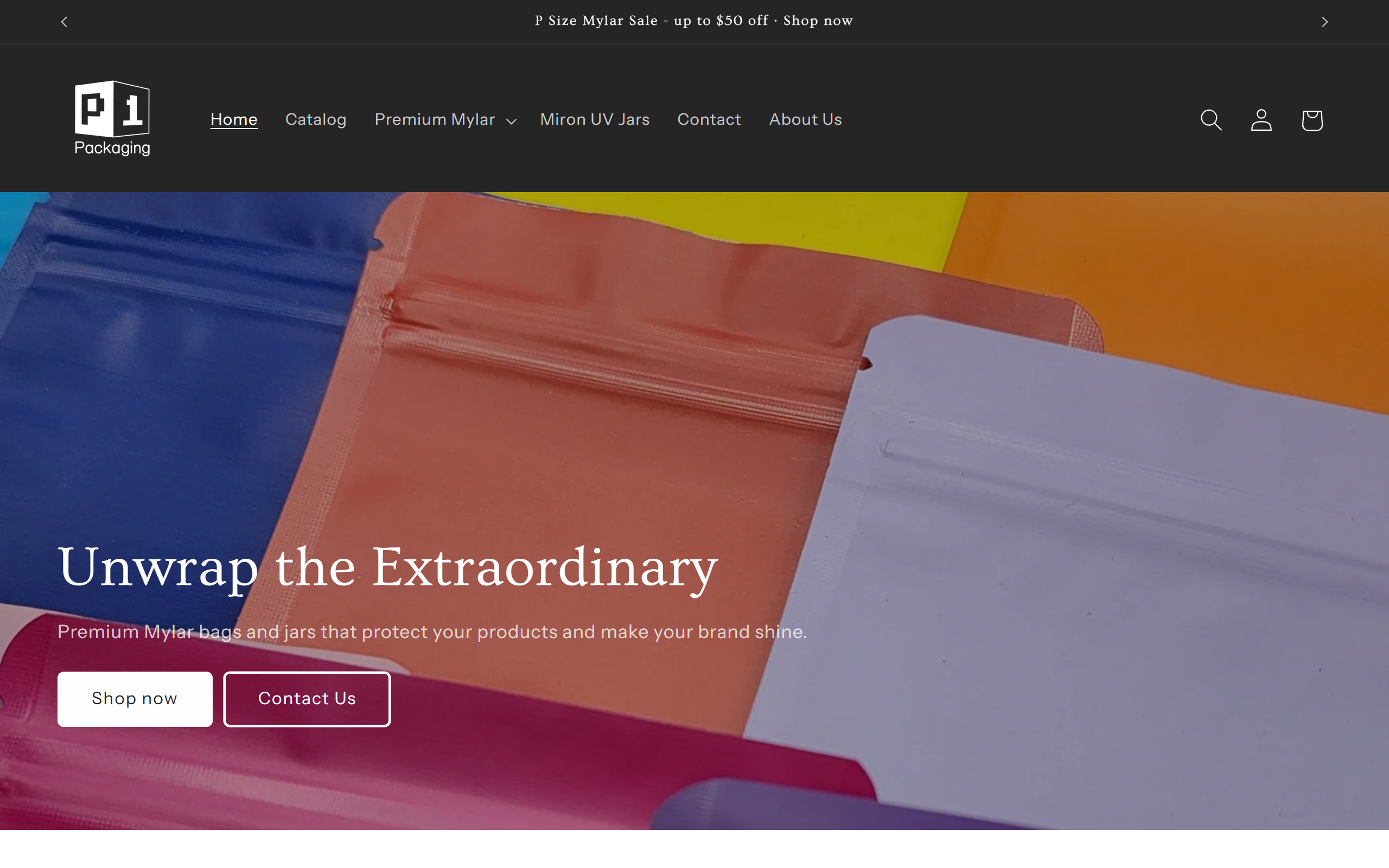 P1 Packaging online store